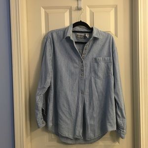 vintage oversized pinstriped button down